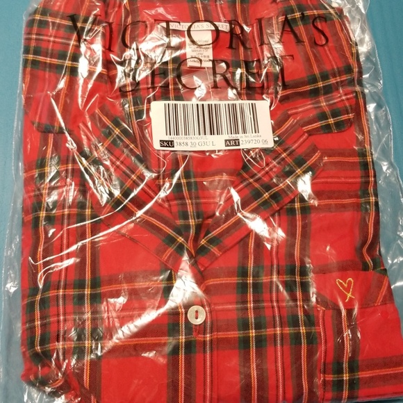 🔥Last One🔥Victoria's Secret Flannel Boxer PJ - Picture 3 of 4